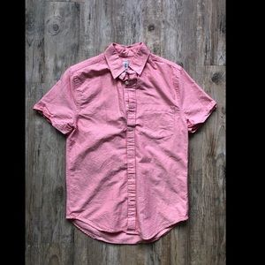 JC Penney short sleeve pink button up